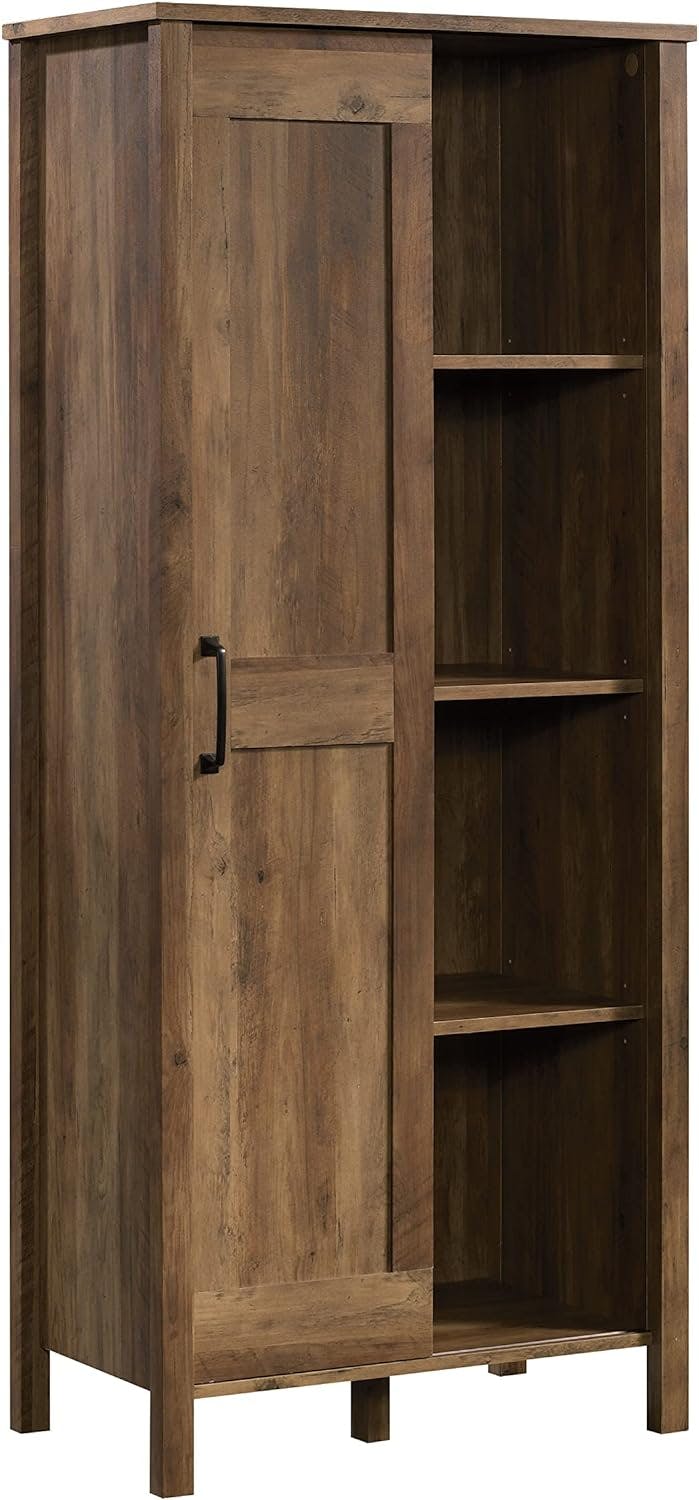 Rural Pine Freestanding Adjustable Shelving Storage Cabinet