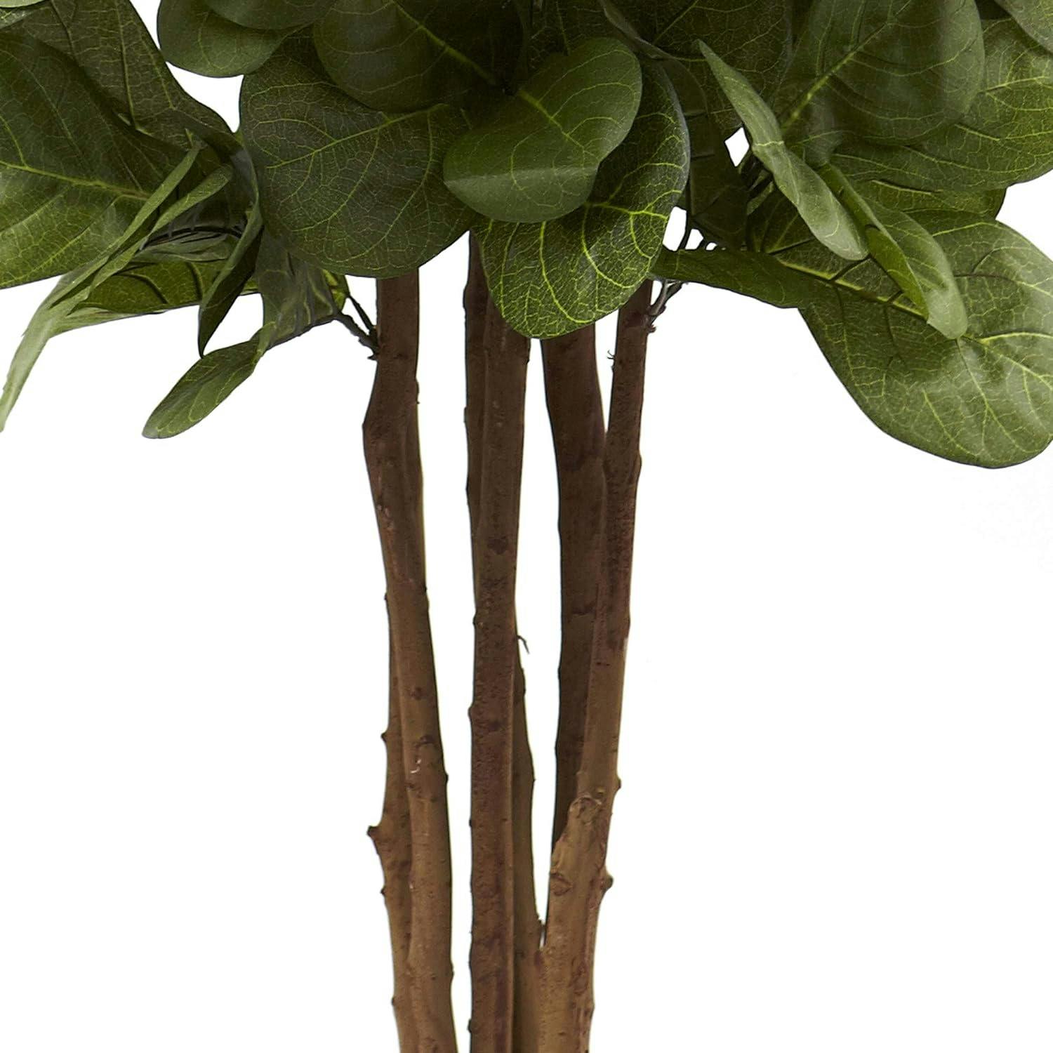 Verdant Charm 6' Silk Fiddle Leaf Fig in Decorative Planter