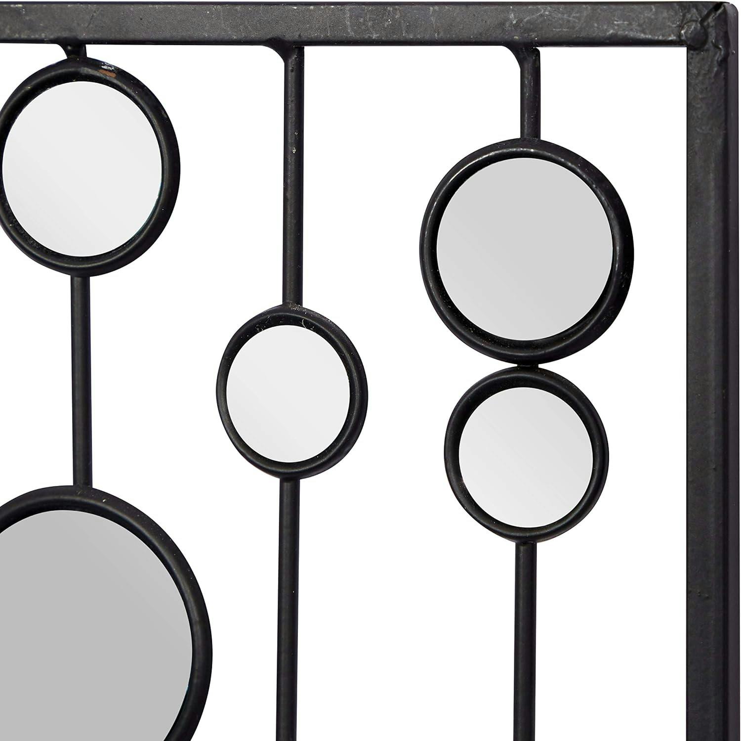 Eccentric Glam Geometric Mirror Wall Decor Set of 3 in Black