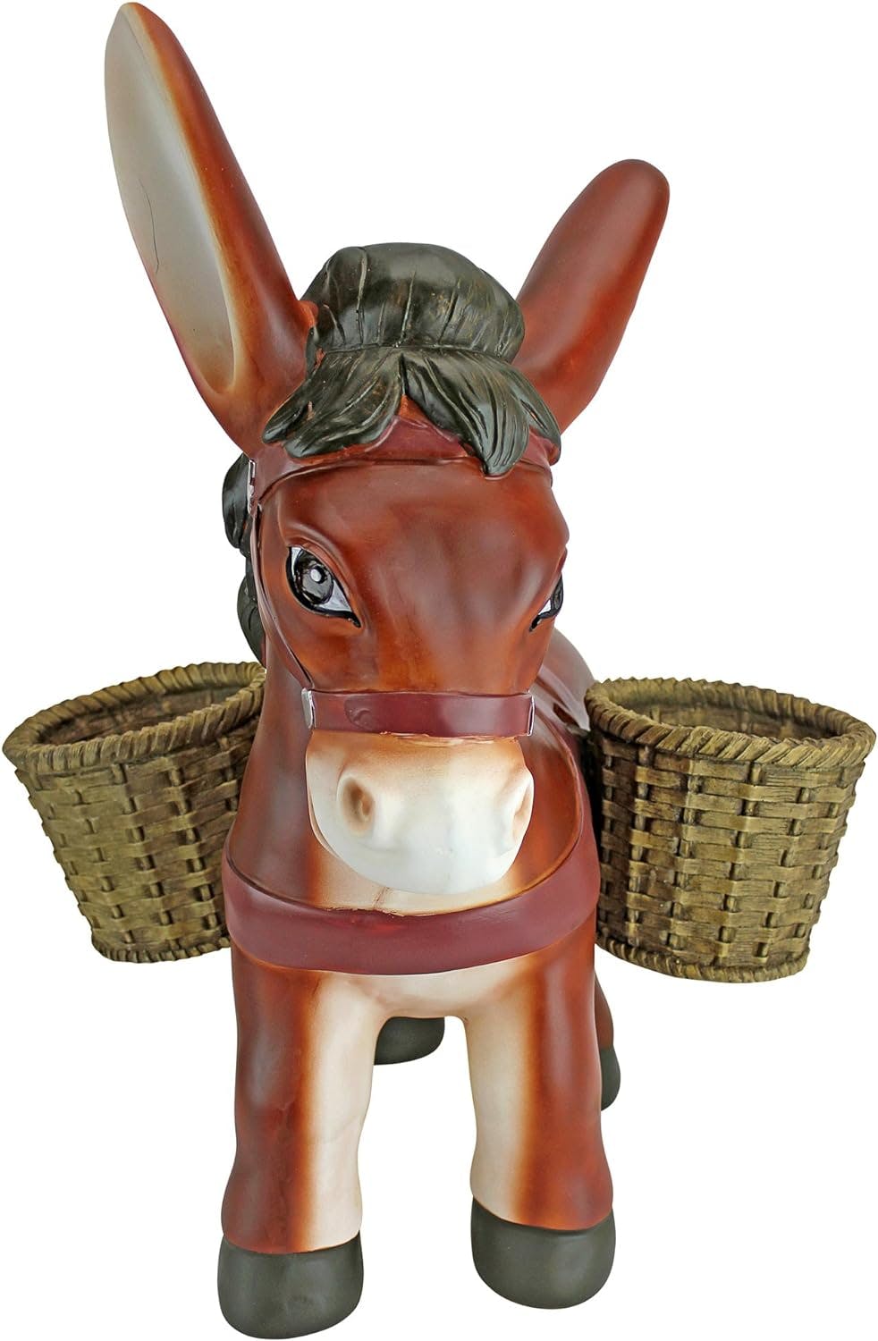 Pancho Earthy Tones Hand-Painted Donkey Resin Planter Statue