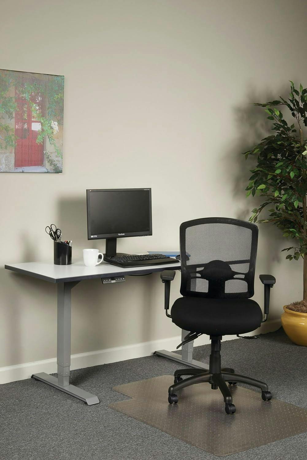 Adjustable Ergonomic Mesh Office Chair with Tilt and Swivel, Black
