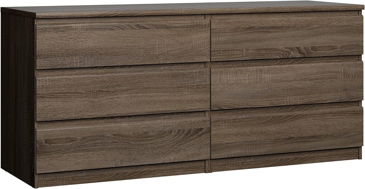 Truffle Oak Scottsdale 6-Drawer Double Dresser