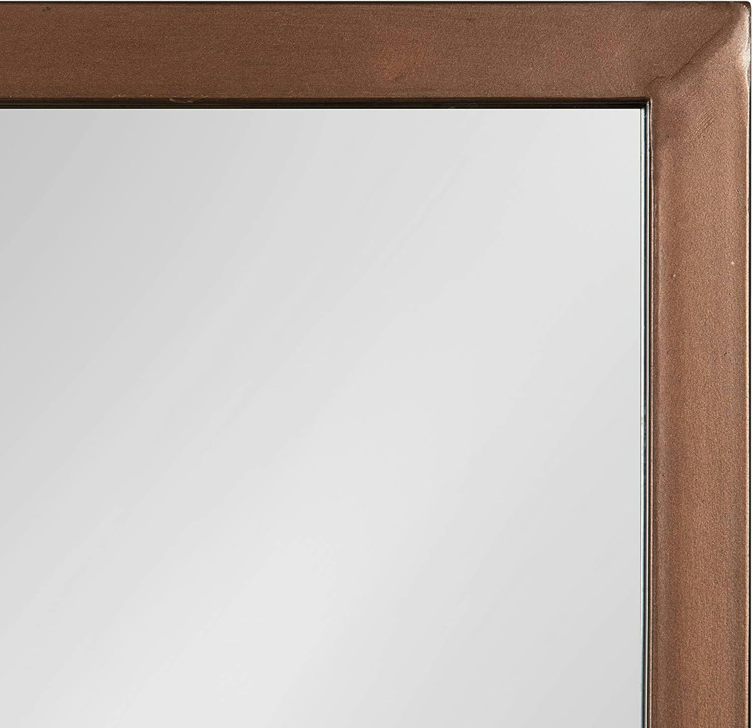 Sophisticated Bronze Rectangular Vanity Mirror with Shelf