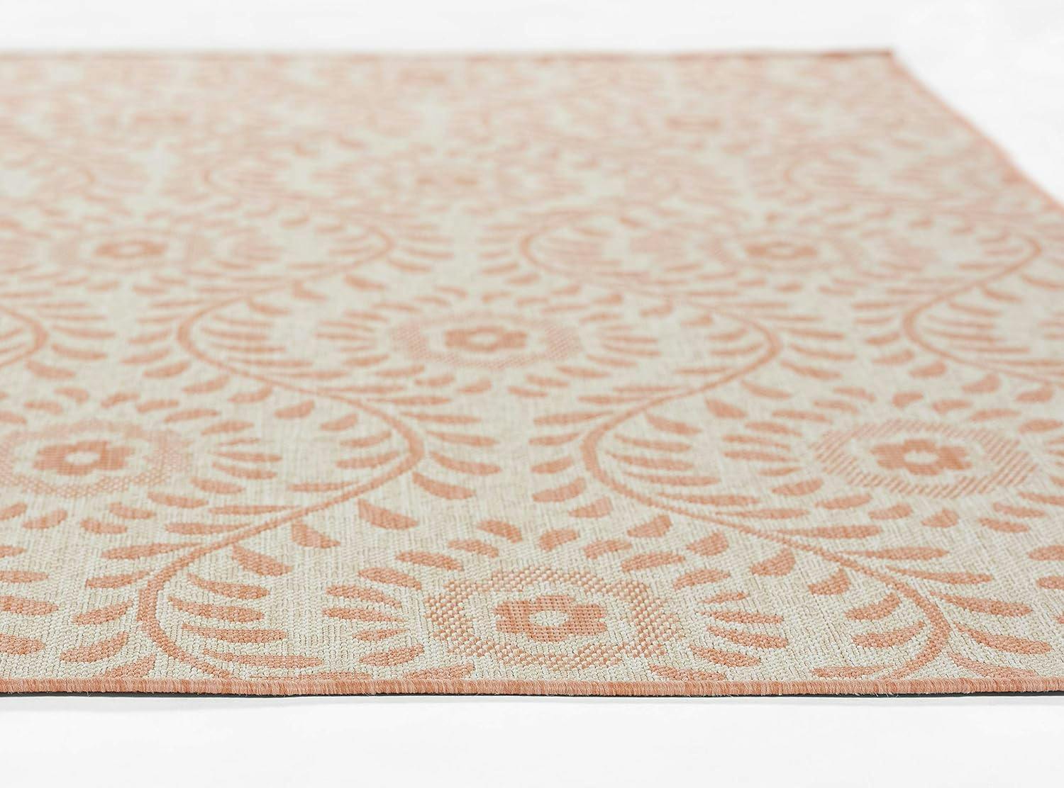 Coral Bliss 8' x 10' Reversible Synthetic Easy-Care Rug