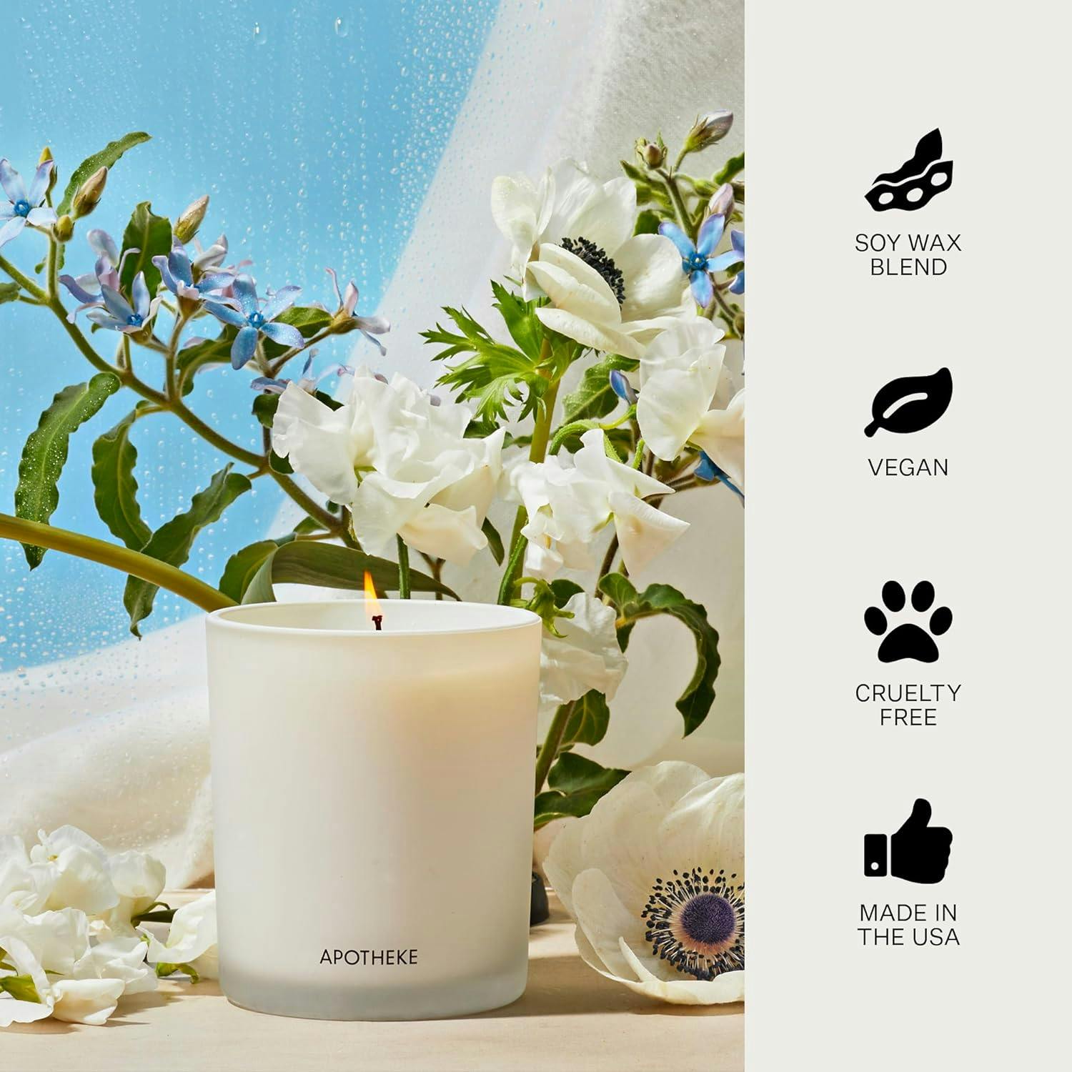 Crisp Linen and White Musk Soy Wax Scented Candle
