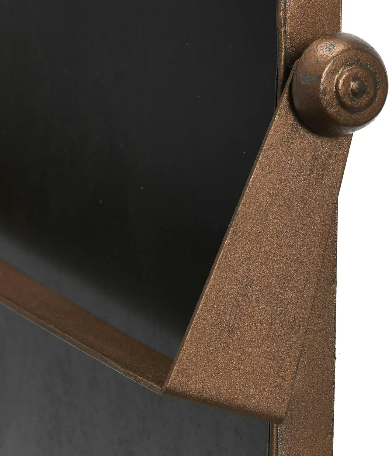 Copper Edge 24"x20.5" Rectangular Wood Pivoting Wall Mirror