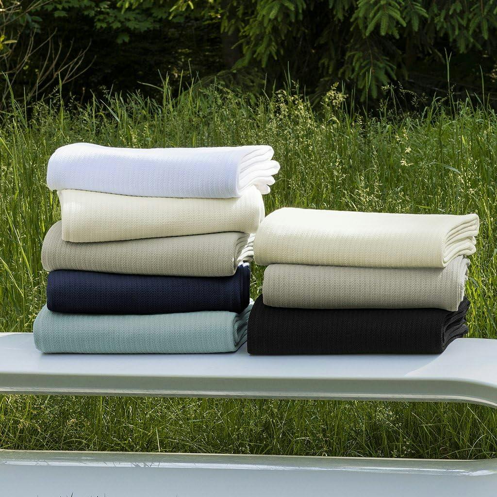 Grant King-Size Reversible Cotton Knitted Blanket in Versatile Colors