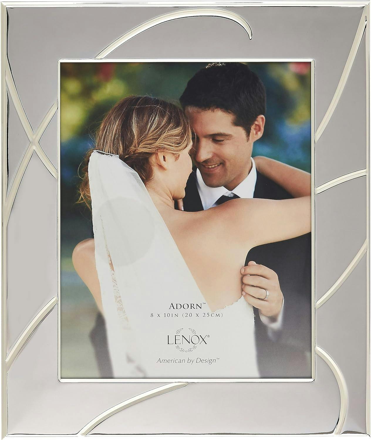 Elegant Silver-Plated Rectangular 8x10 Wedding Picture Frame