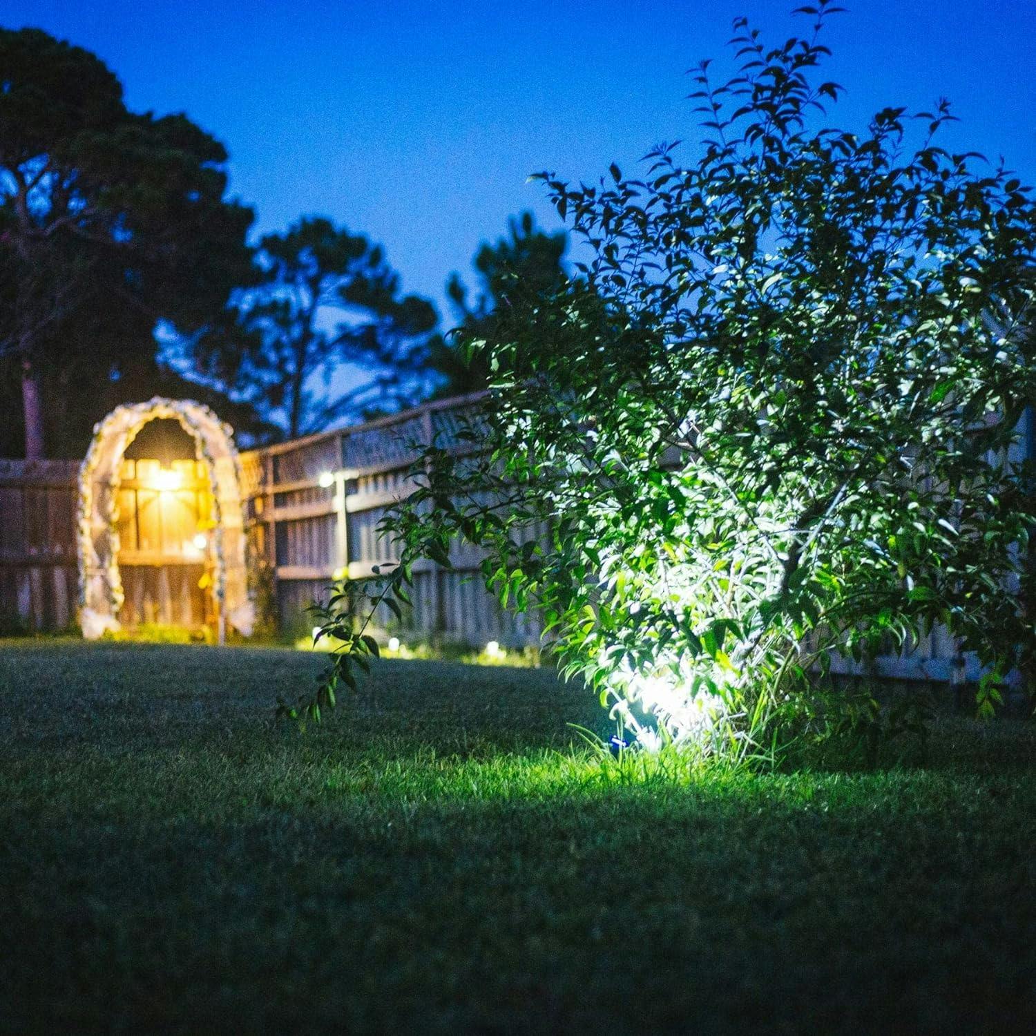 Progressive Bright White LED Solar Garden Spotlight, Cast Aluminum