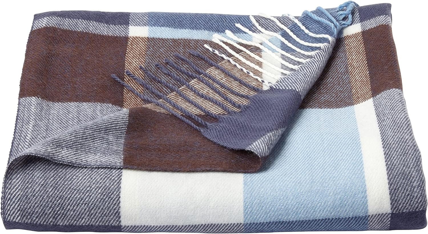 Luxurious Lightweight Wool Blend Throw Blanket in Modern Plain Style