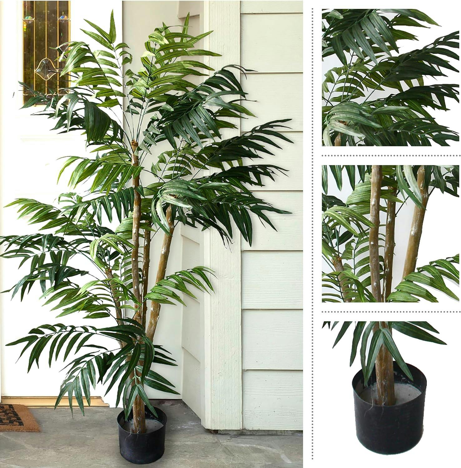 Tropical Oasis 5ft Potted Artificial Palm Tree for Indoor/Outdoor