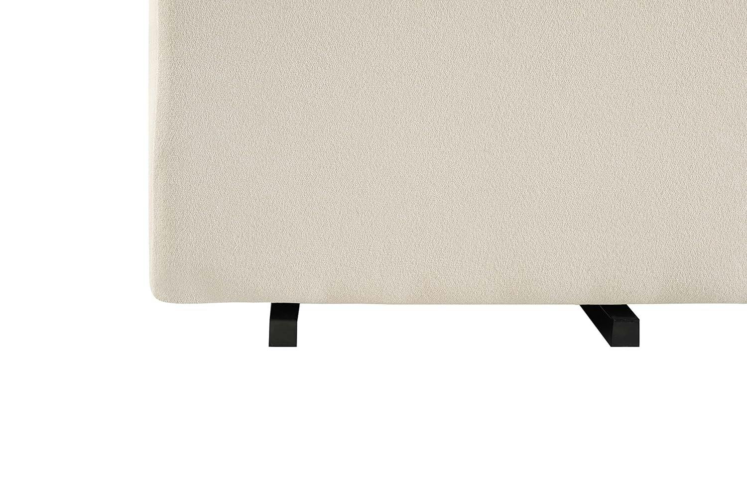 Cream Gliding Ottoman with Smooth Back and Forth Motion