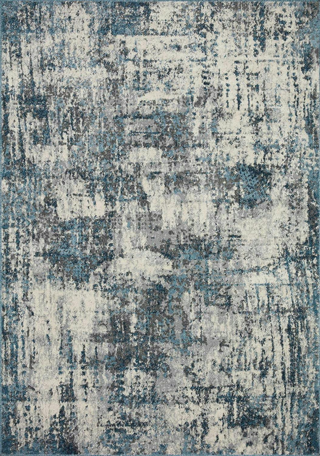 Austen Abstract Natural Ocean Wool-Blend Runner Rug 2'-4" x 8'-0"