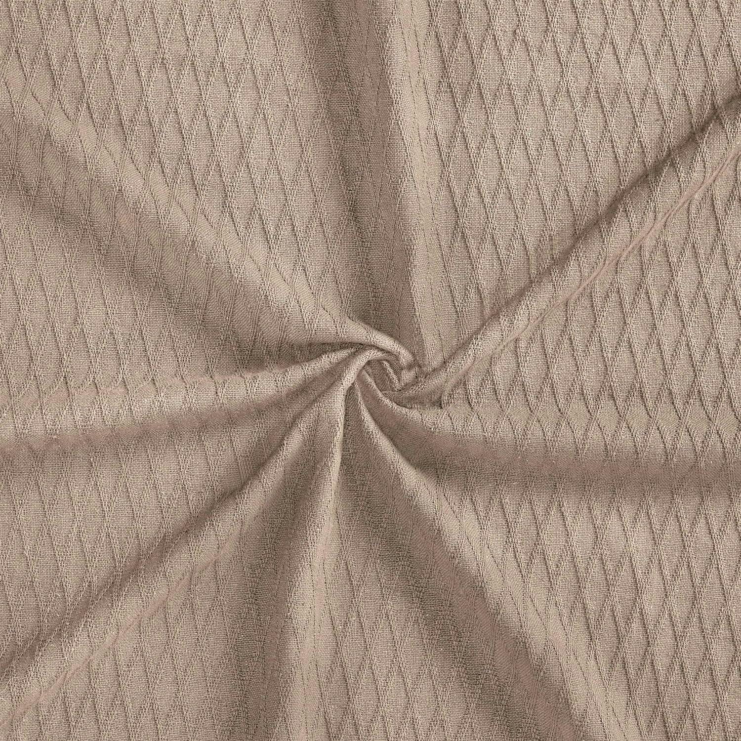 Chevron Charm All-Season Cotton Throw Blanket, 60" x 50", Khaki