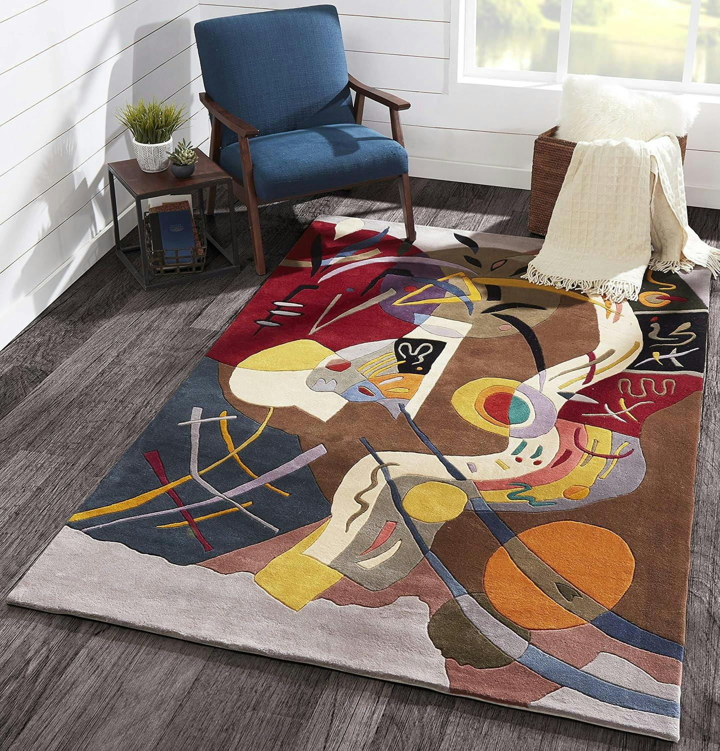 Modern Art Impressions Hand-Tufted Wool Area Rug, Multicolor 8' x 11'