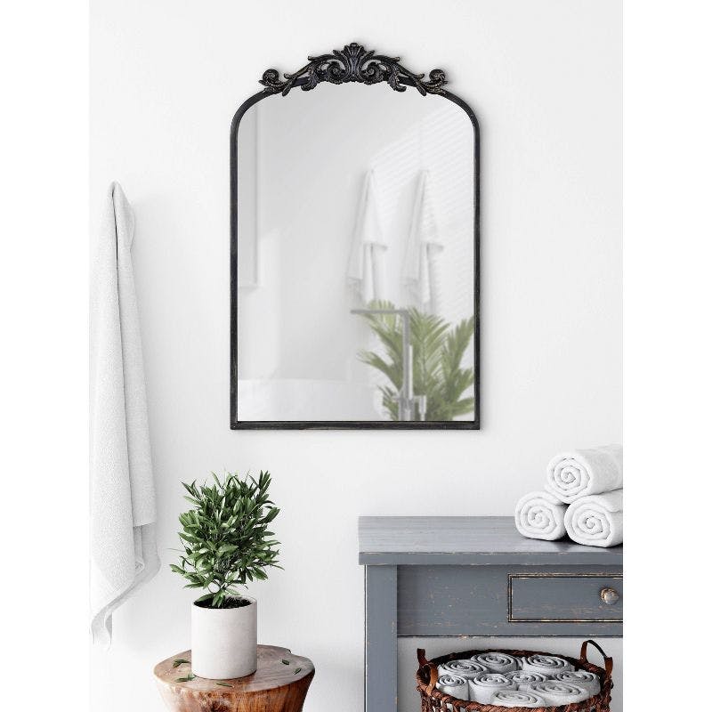 Arendahl Antique Black Full-Length Rectangular Wall Mirror