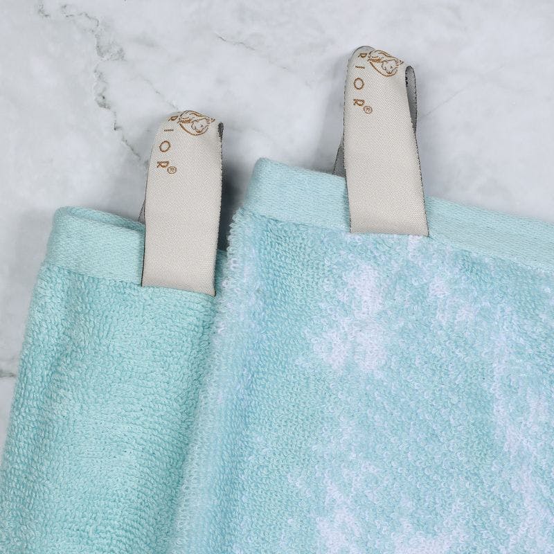Luxurious Cotton 8-Piece Towel Set with Marble and Solid Patterns