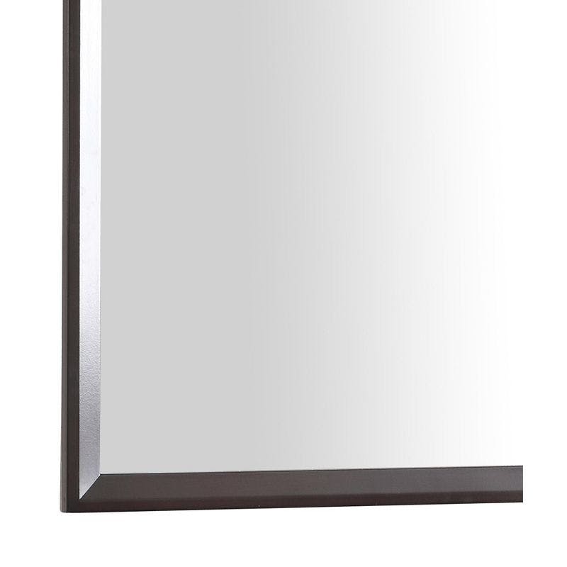 Classic Square 36"x36" Silver Wood Framed Dresser Mirror