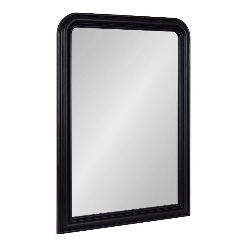 Elegant Arch Black Wooden 26x36 Bathroom Vanity Mirror