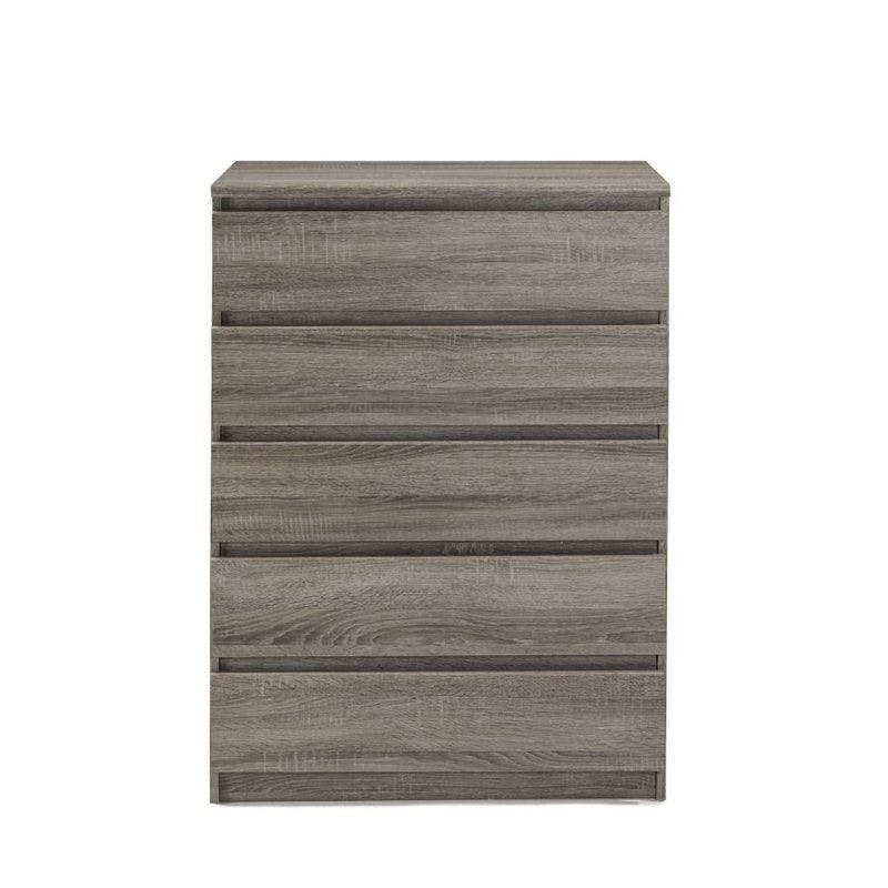 Scottsdale Truffle Gray 5-Drawer Engineered Wood Chest