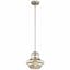 Everly 9'' Mini Pendant Light in Brushed Nickel with Clear Schoolhouse Shade
