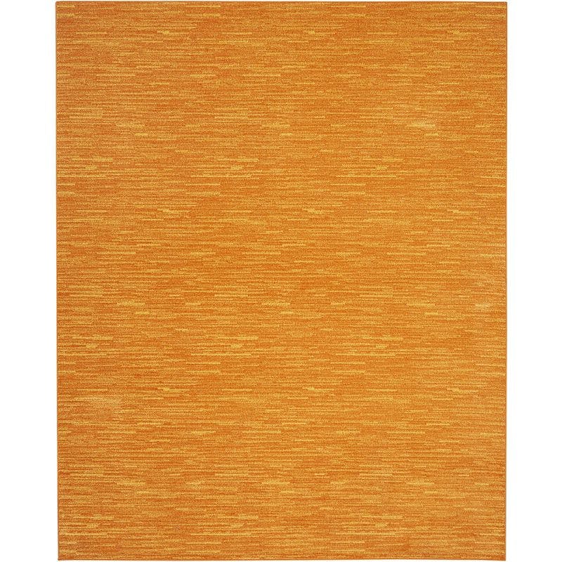 Sunburst Solid Synthetic 7' x 10' Easy-Care Outdoor Area Rug