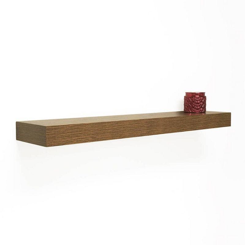 Espresso Oak 35.4" Contemporary Floating Wall Shelf