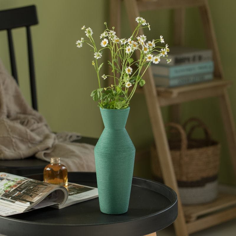 Elegant Green Ceramic 11" Decorative Table Vase