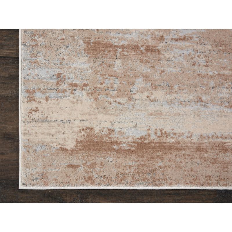 Modern Rustic Abstract 3'11" x 5'11" Gray Synthetic Area Rug