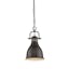 Transitional Duncan Mini Pendant in Aged Brass and Rubbed Bronze