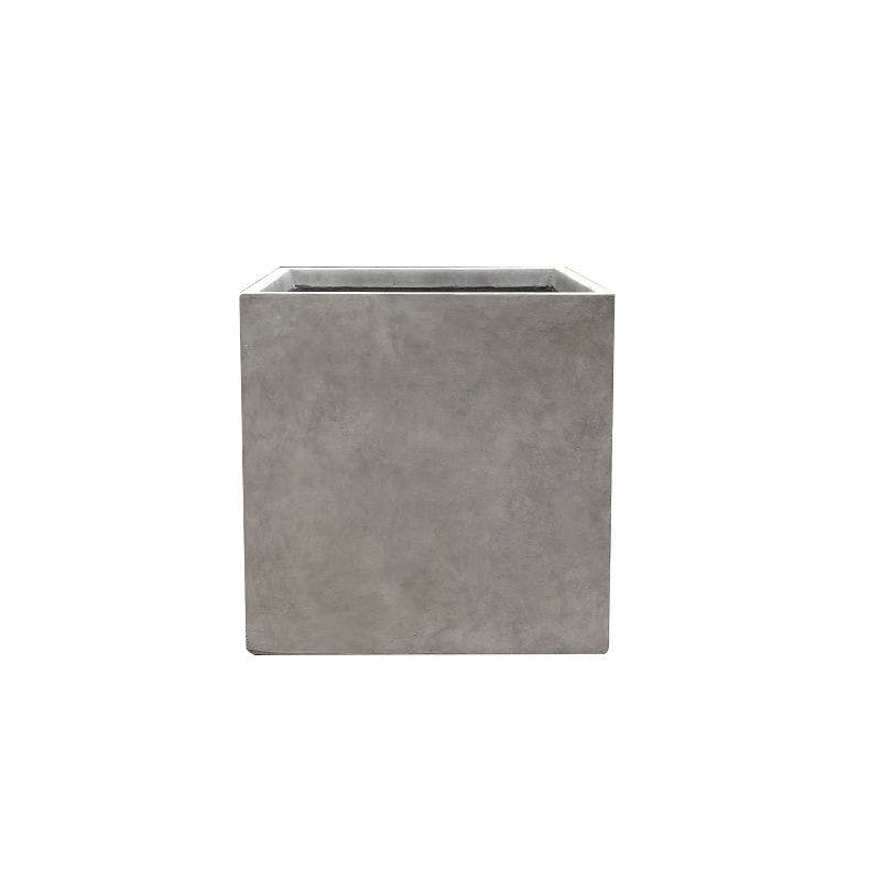 Modern Lightweight Concrete 12" Square Planter for Indoor & Outdoor