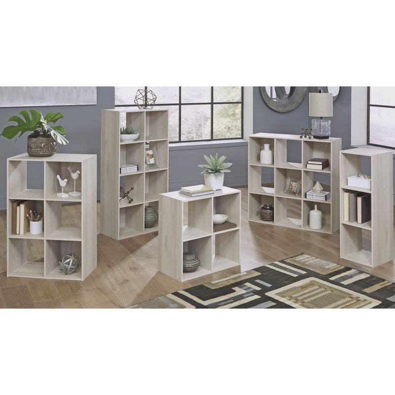 Contemporary White 4-Cube Organizer with Clean-Lined Profile