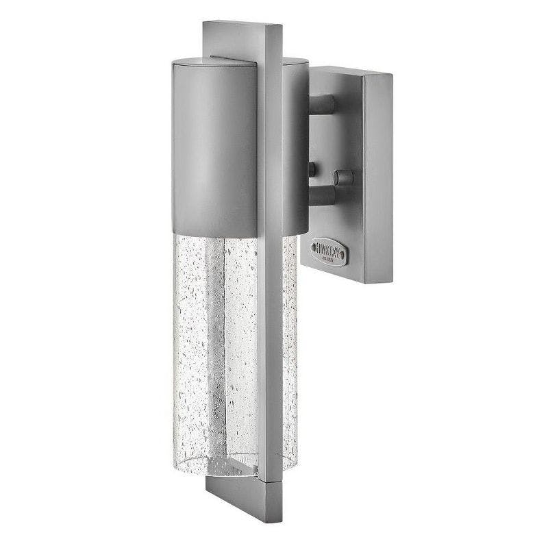 Hematite Finish Clear Seedy Glass 1-Light LED Wall Sconce