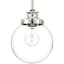 Elegant Mini Globe Pendant Light in Polished Nickel with Clear Glass