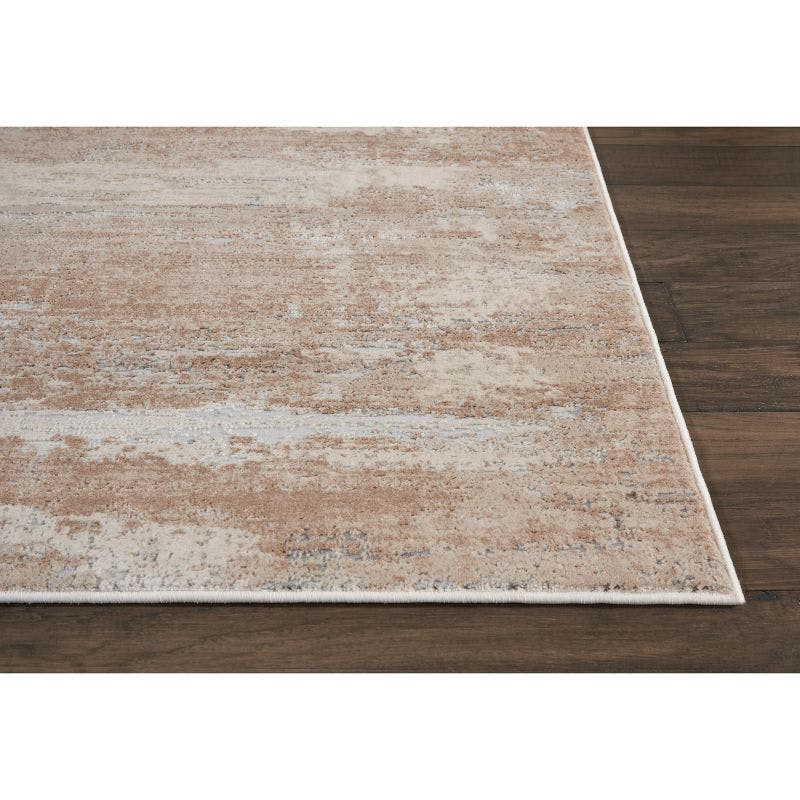 Modern Rustic Abstract 3'11" x 5'11" Gray Synthetic Area Rug