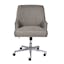 Leighton Medium Gray Fabric Swivel Home Office Chair with Memory Foam