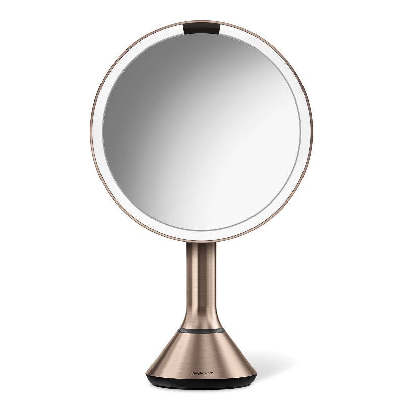 Rose Gold 5x Magnifying LED Sensor Makeup Mirror 8"