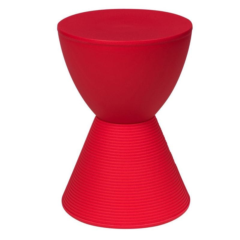 Boyd Modern Red Round Plastic Accent Side Table