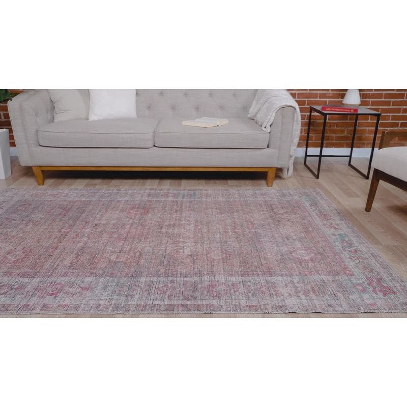 Euphoria Rust Red and Brown 8' x 10' Washable Flatweave Rug