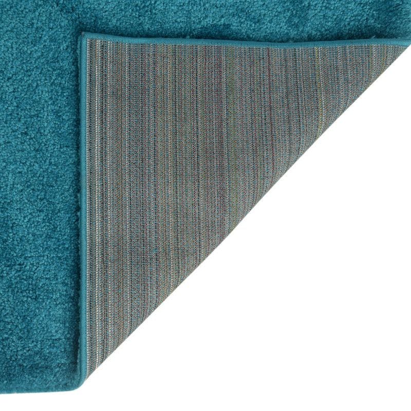 Turquoise Shag Synthetic 5' x 7' Easy Care Area Rug
