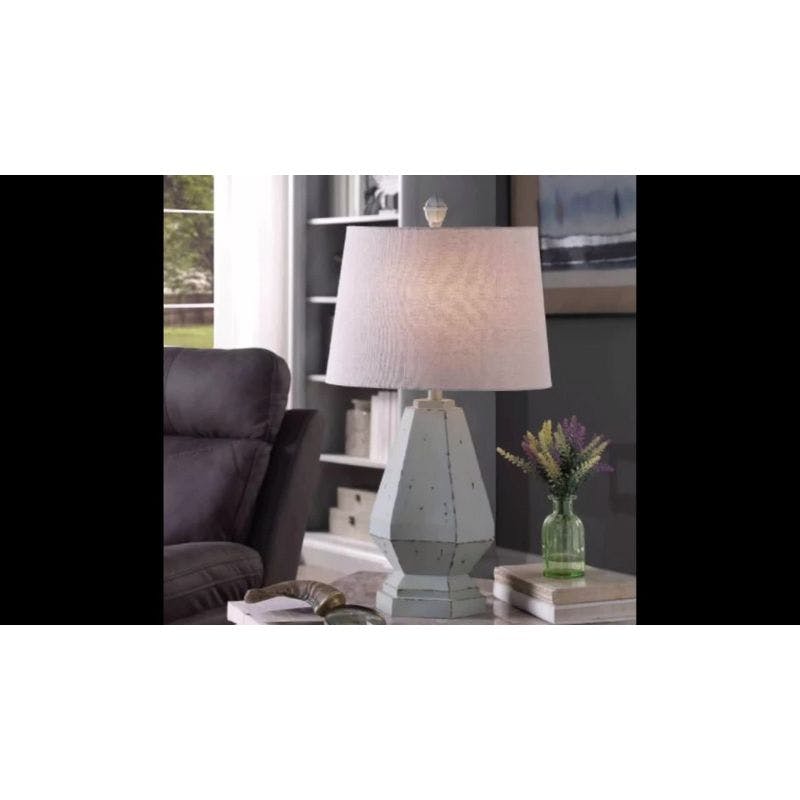 Bronze Toffee Swirled Adjustable Floor Lamp with Linen Shade