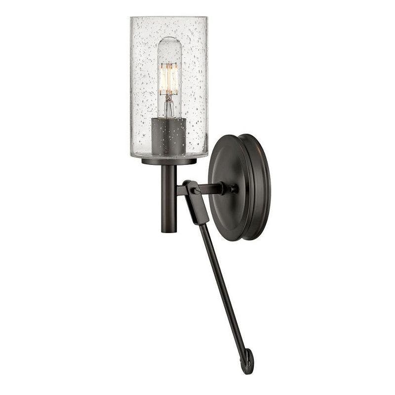 Collier Mid-Century Black Oxide Dimmable Cylinder Sconce