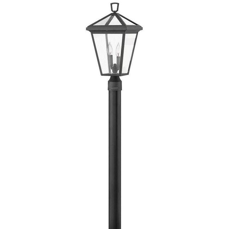 Estate Elegance Museum Black 2-Light Outdoor Post Light with Clear Glass