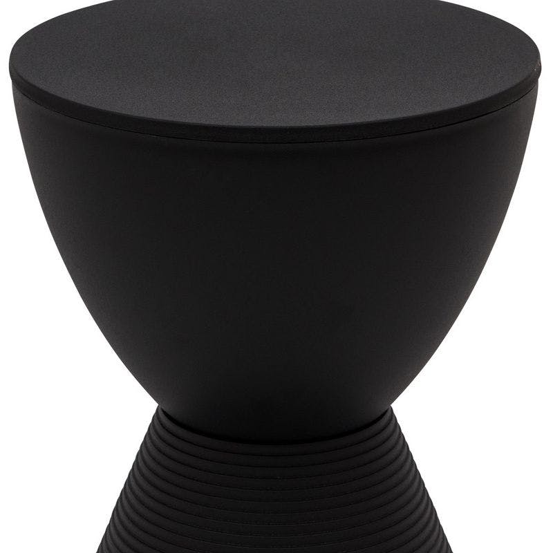 Boyd 12" Modern Round Black Plastic Versatile Side Table