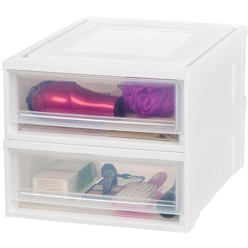 Modular Clear Plastic Stackable Storage Box Drawer 20"x14"