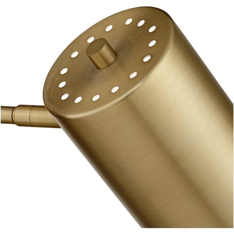 Elegant Carla Brushed Brass Adjustable Plug-In Wall Lamp