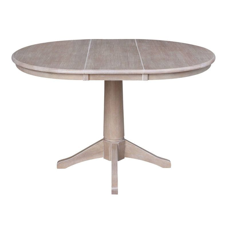 Cottage Charm 50.8" Round Wood Extendable Dining Table