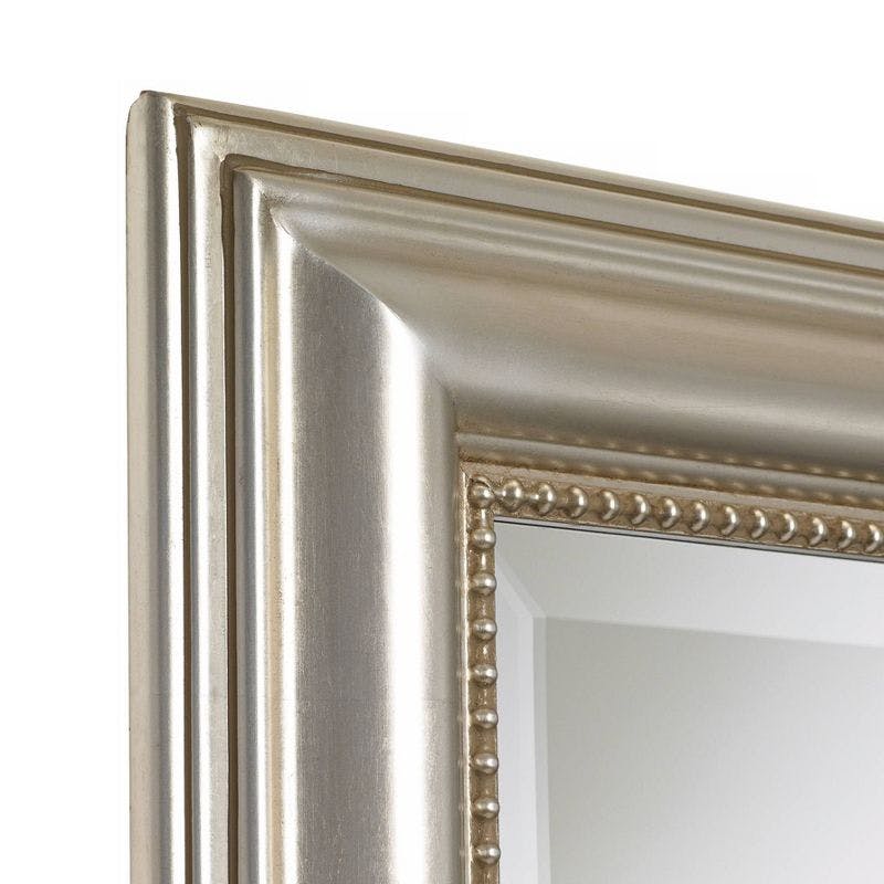 Stuart Contemporary Silver Leaf & Gold Glaze Rectangular Wall Mirror 27"x37"