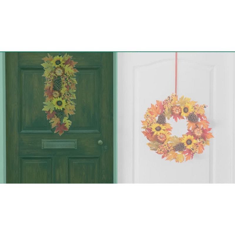 Autumn Elegance 6ft Pine Cone and Gourd Fall Garland