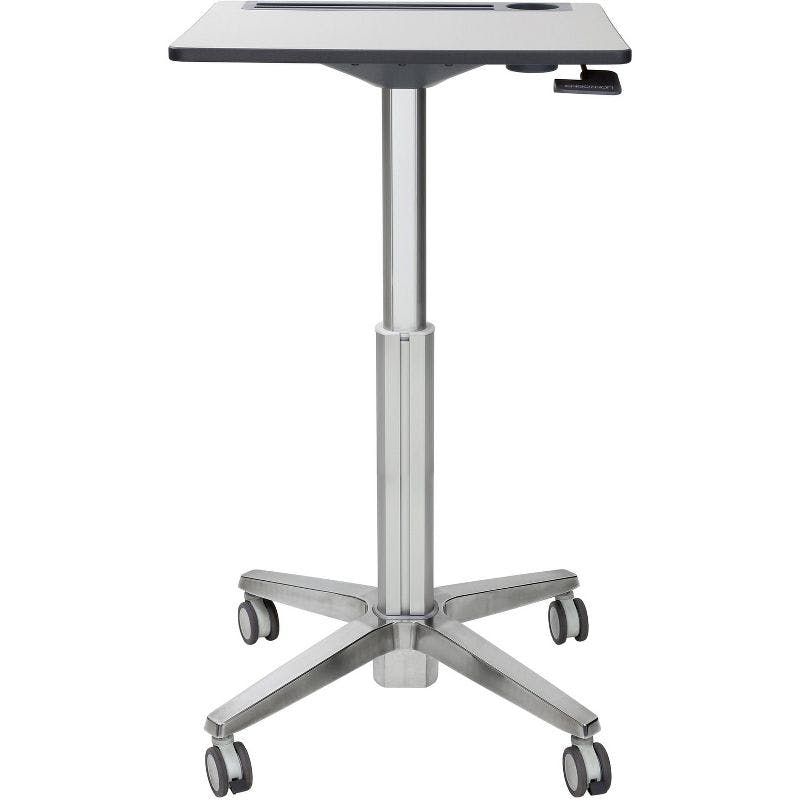 ErgoActive White Adjustable Standing Desk with Cup Holder